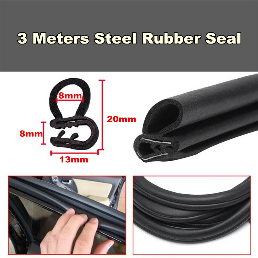 3 M Door Edge Protector Guard Hardwearing Car Ship Dustproof Rubber Seal Strip