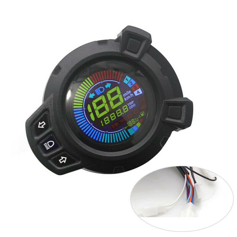 48V-72V Scooter Bike Color Display LCD Screen Gauge Odometer Moped Speedometer