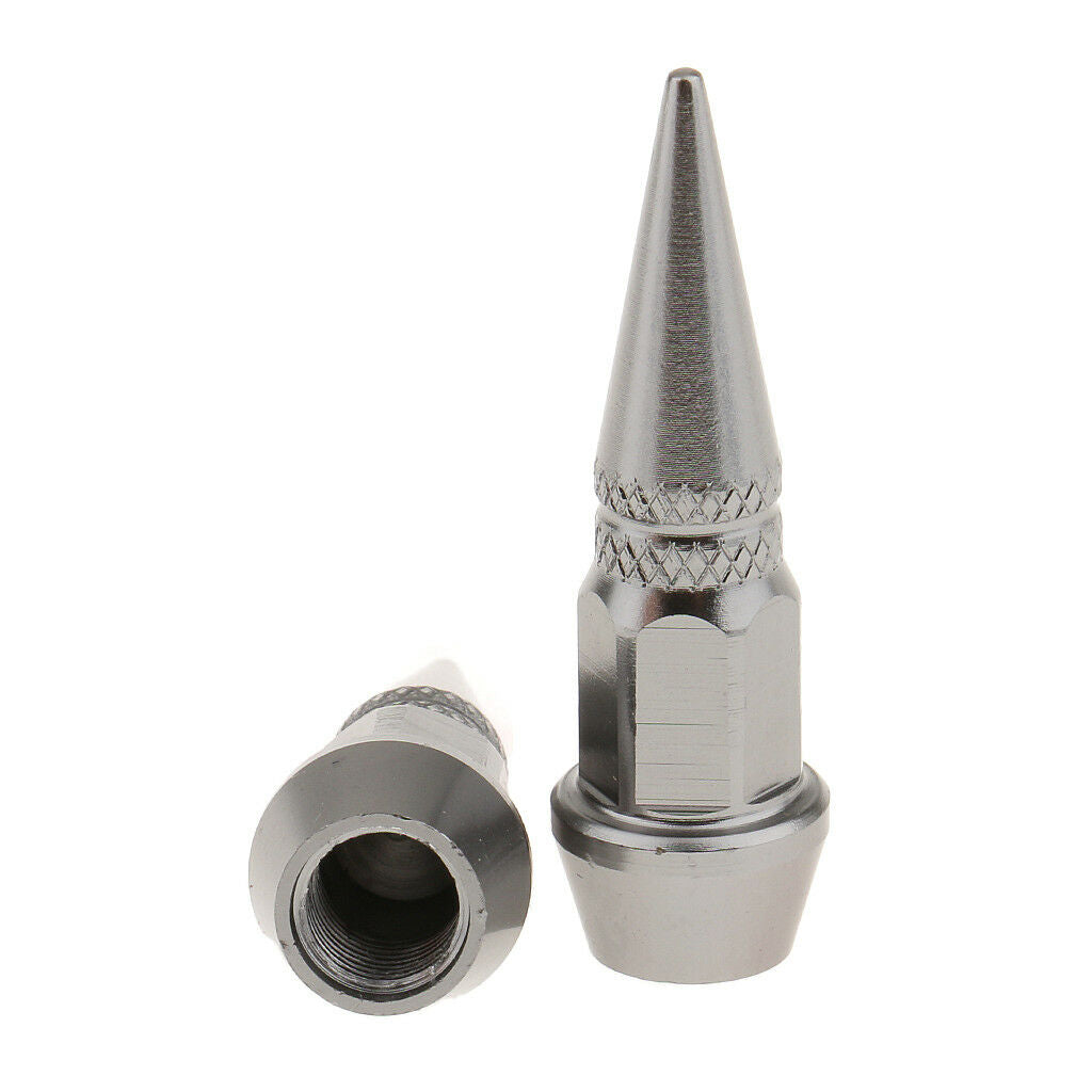 4x Alloy Bullet Spike Tire Valve Stems Air Dust Cap Long Lasting Titanium