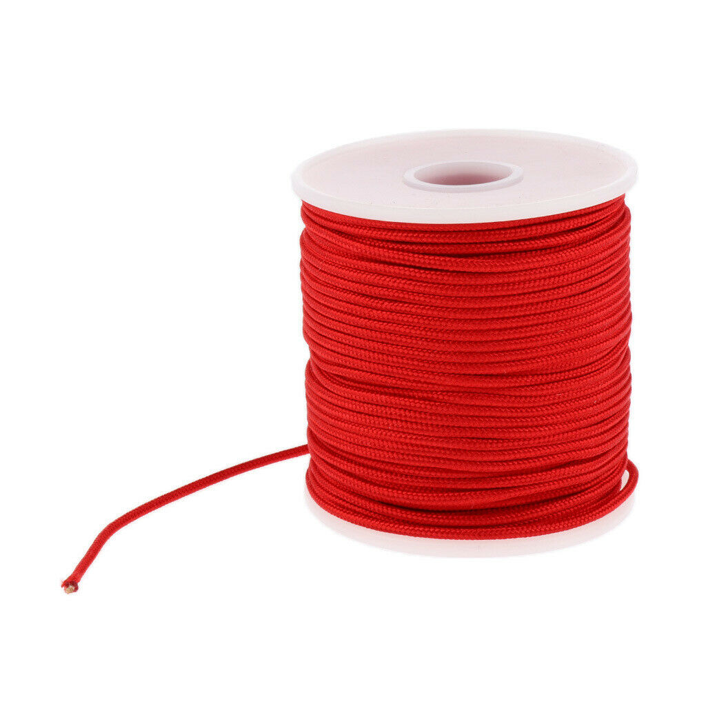2X 2mm 50m Paracord Parachute Rope Cord Outdoor Camping Tent Accessories red