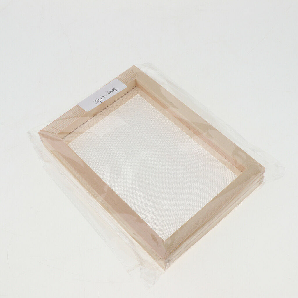 2pcs Wooden Deckle Paper Making Mould Frame Screen DIY Handmade Paper Tool