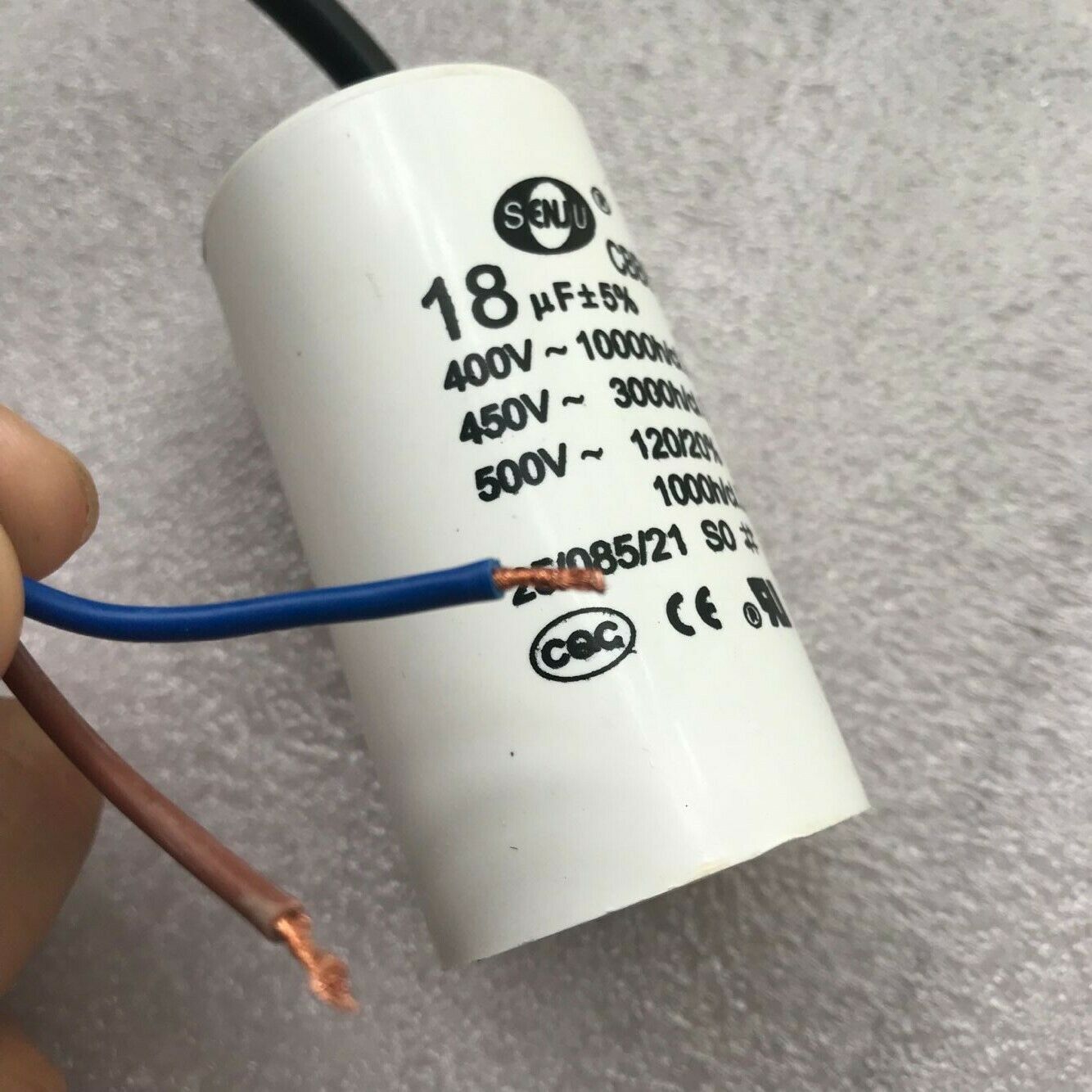 CBB60 Motor Start Capacitor 18MFD 18uF 450VAC HVAC For Waher and Dryer
