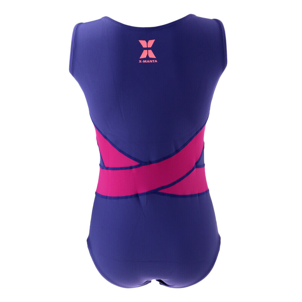 Women One-piece Swimsuit Racing Training Sports Beach Bathing Suit S Red