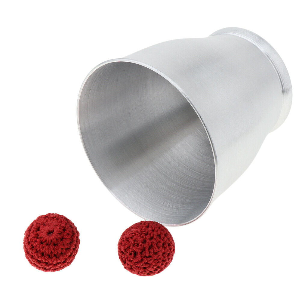 Funny Aluminum Chop Cup Appearing Cup And Balls Close Up  Props Accessory