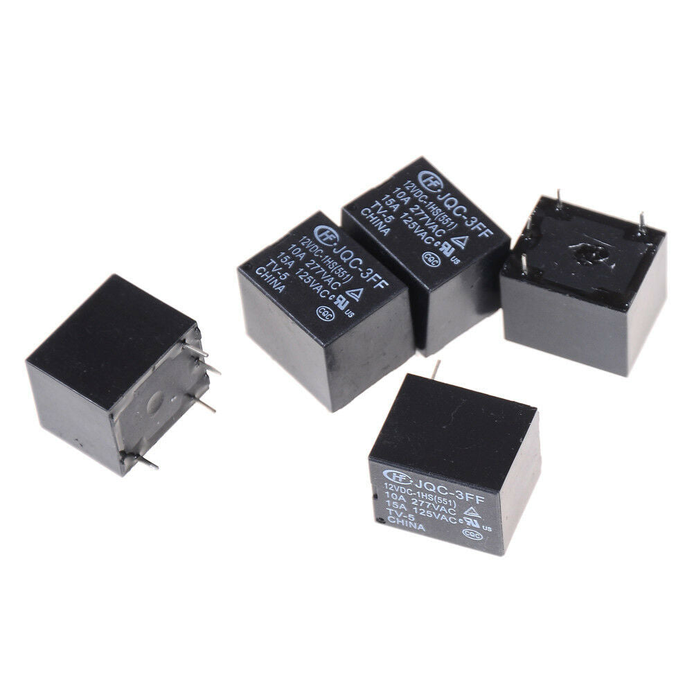 5Pcs 12VDC SRD-S-112DM 15A 125VAC 4Pins Coil Power Rela.l8