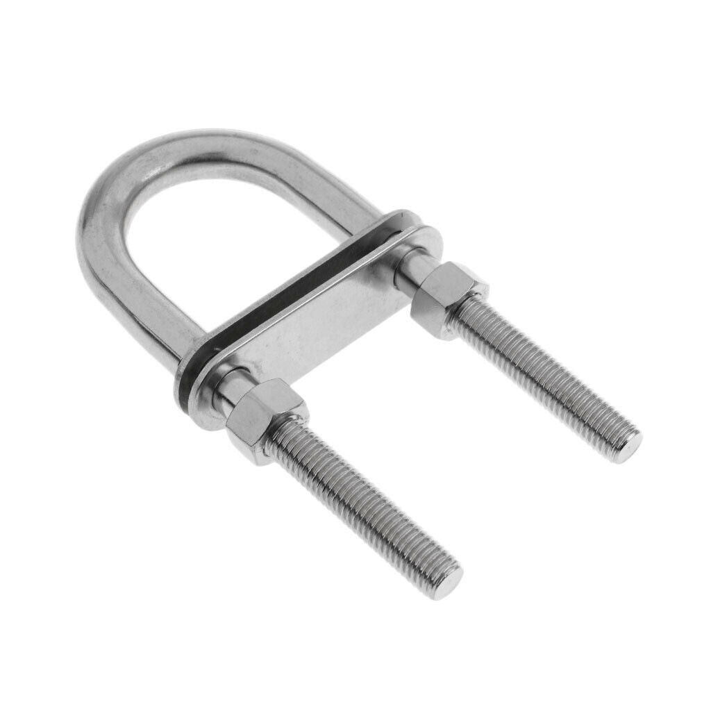 2pcs New Marine Material Bow / Stern Eyes U-Bolts Rigging M10x130 /