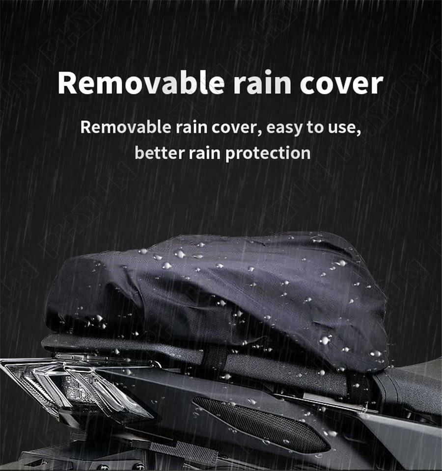 Black Motorcycle Tail Bag Back Seat Bag Shoulder Backpack Touring Bag Waterproof