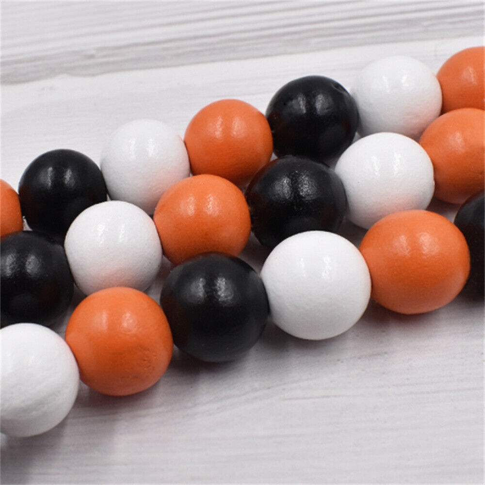 Lot of 10 Wood Halloween Characters Ornaments Beaded Wall Door Hanging Decors