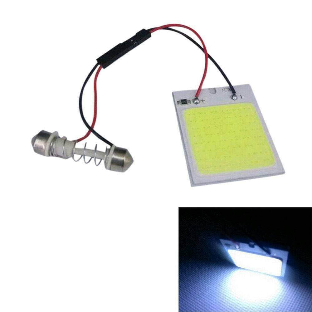 5-Pack 48 SMD COB White Panel LED T10 Car Interior Panel Light Dome Lamp Bulb