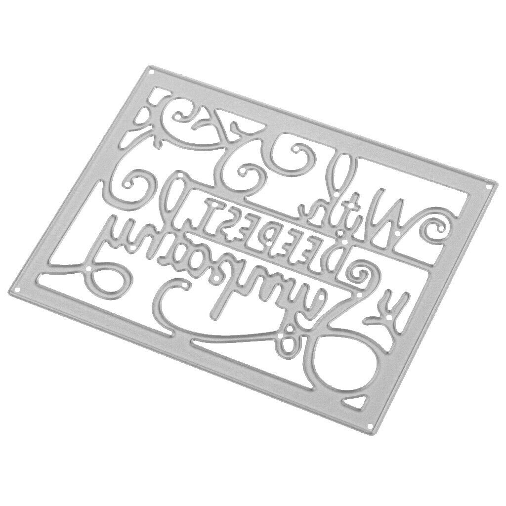 With Deepest Sympathy Cutting Dies Stencils for DIY Embossing Paper Cards