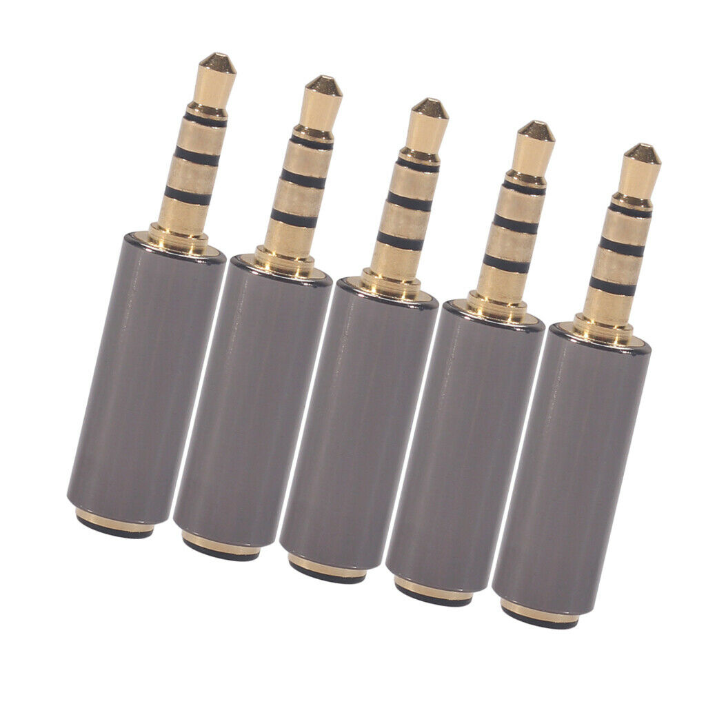 5Pcs 3.5mm Male to Female OMTP to CTIA Earphone Adapter for Microphone