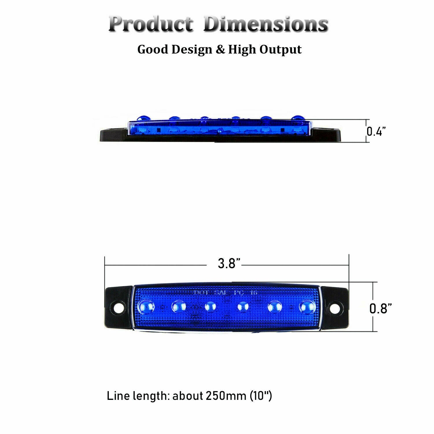 12 Pcs Marine Boat LED Cabin Deck Courtesy Light Stern Transom Lights Blue