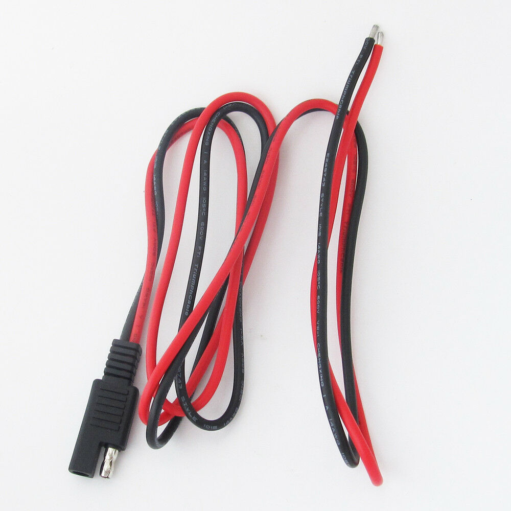 10pcs 1M/3.3FT SAE DC Power Automotive DIY Cable 14AWG Wire Red + Black