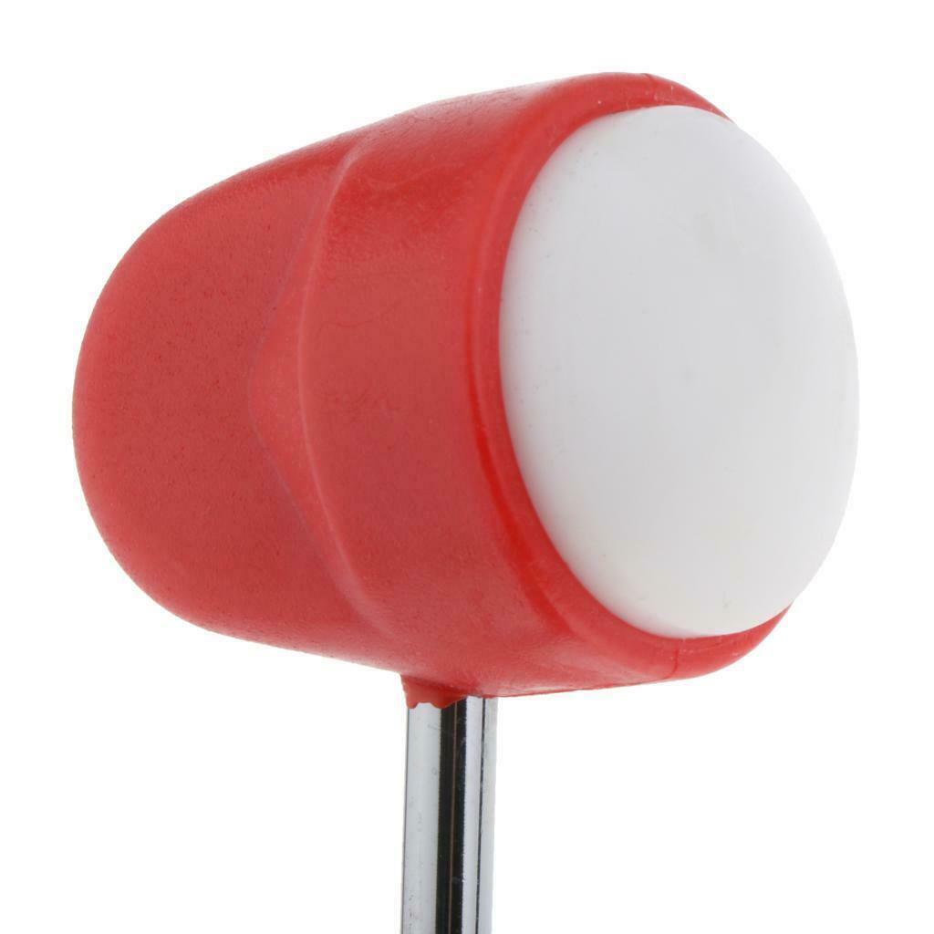 Bass Kick Drum Beater Stick with Hammer Head for Percussion Instrument White