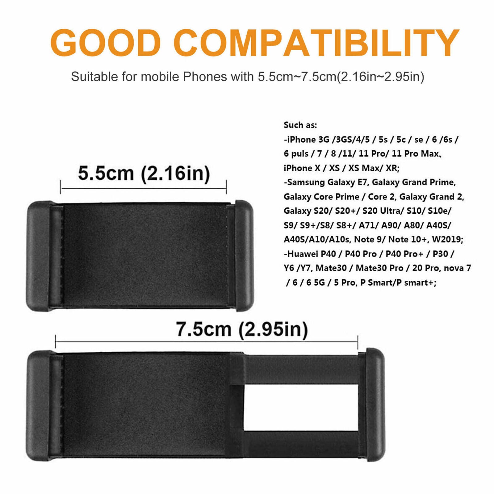 360°Guitar Headstock Mobile Phone Holder Bracket Stand Cell Phone Clip Clamp