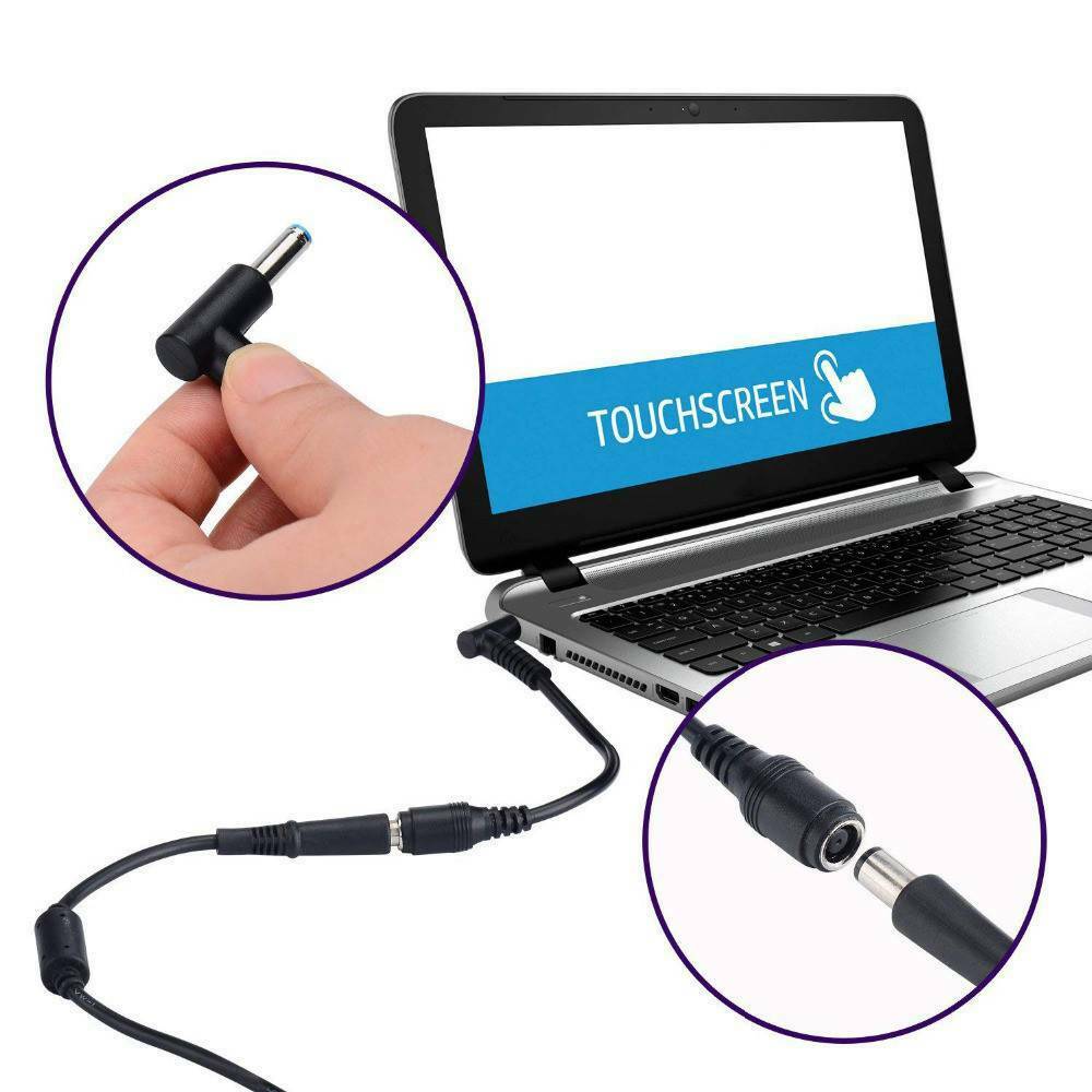 DC Power Charger Converter Adapter Cable 7.4mm To 4.5mm For HPDell Blue Tip T ga