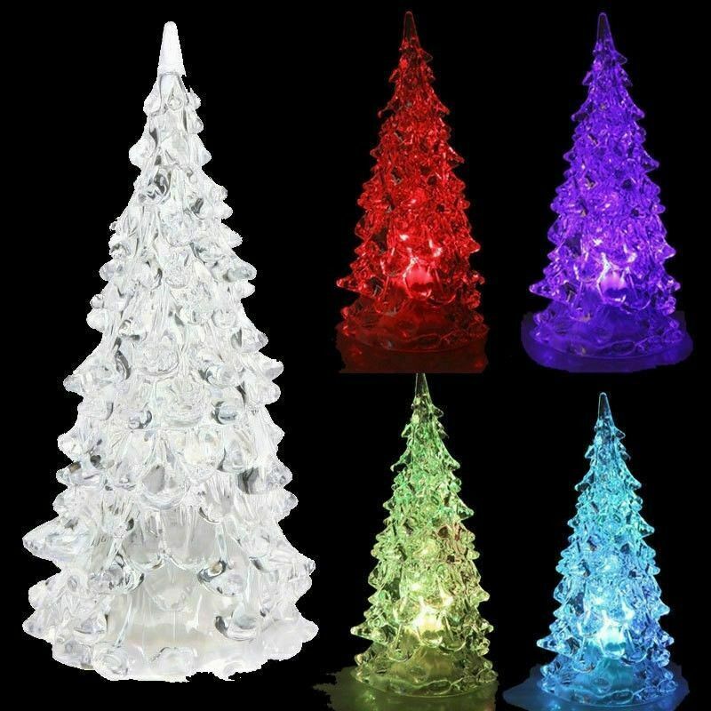 LED Crystal Multi Color Changing Lamp Bulb Christmas Tree Xmas Decor Night Light