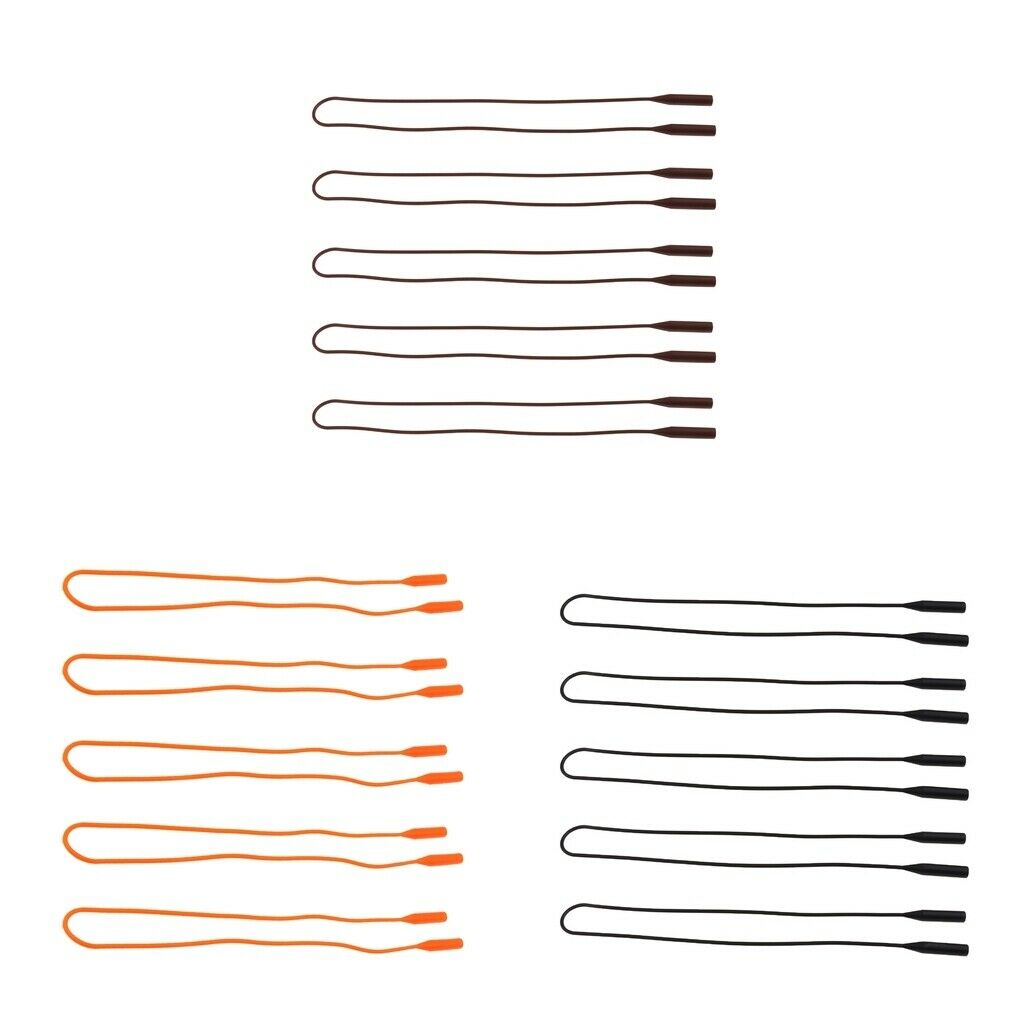 15 Pieces Silicone Sports Glasses Strap Eyeglass Sunglasses Holder