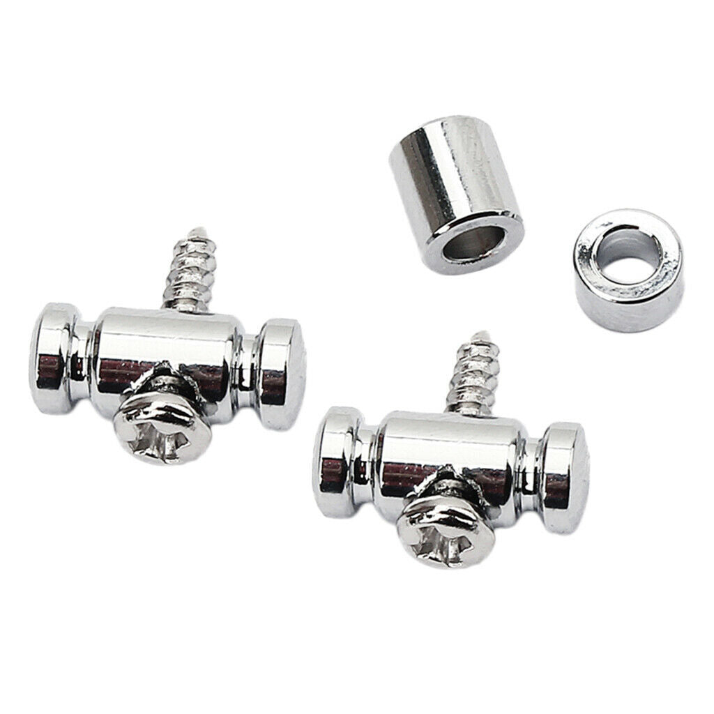 2 pieces roller string tree retainer chrome replacement for electric guitar