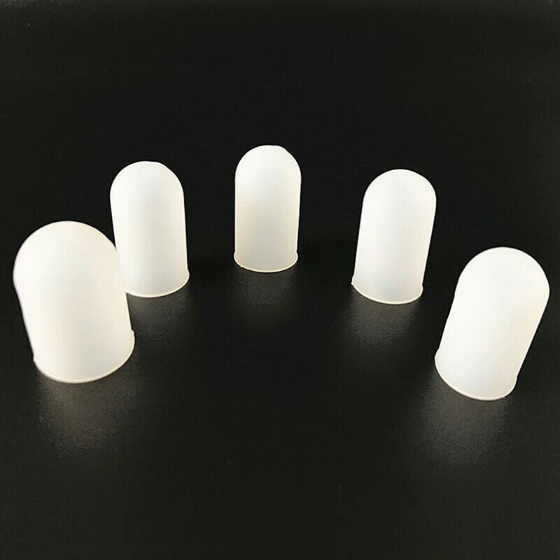 5pcs Silicone Fingers Cover Cap Fingertip Protector Insulation Finger GuardA KX