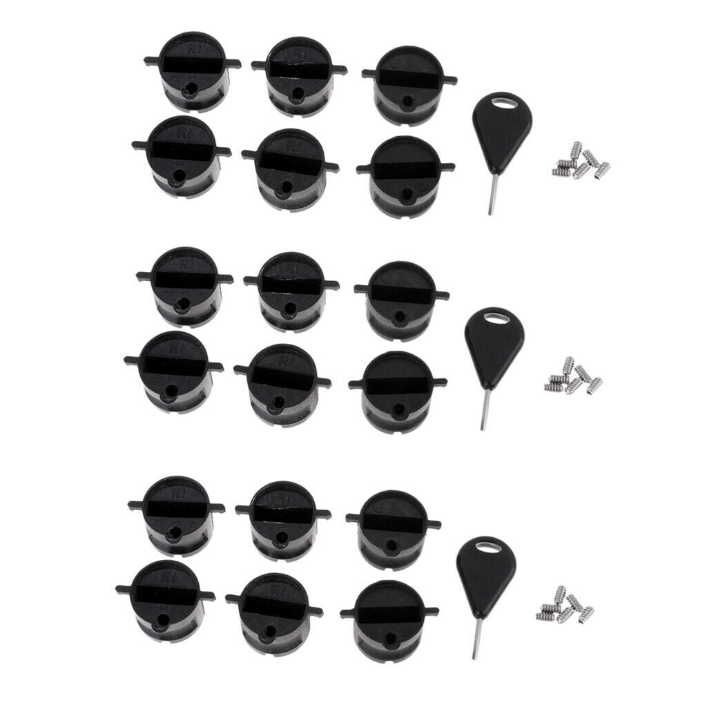 Surfboard Fin Key Replacement Accessory &18pcs Grub Screws & Leash Plug