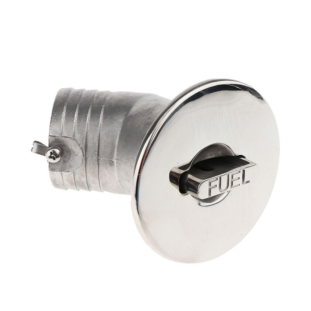 Boat Deck Fill / Filler Keyless Cap 2" 50mm - Fuel 316 Stainless Steel