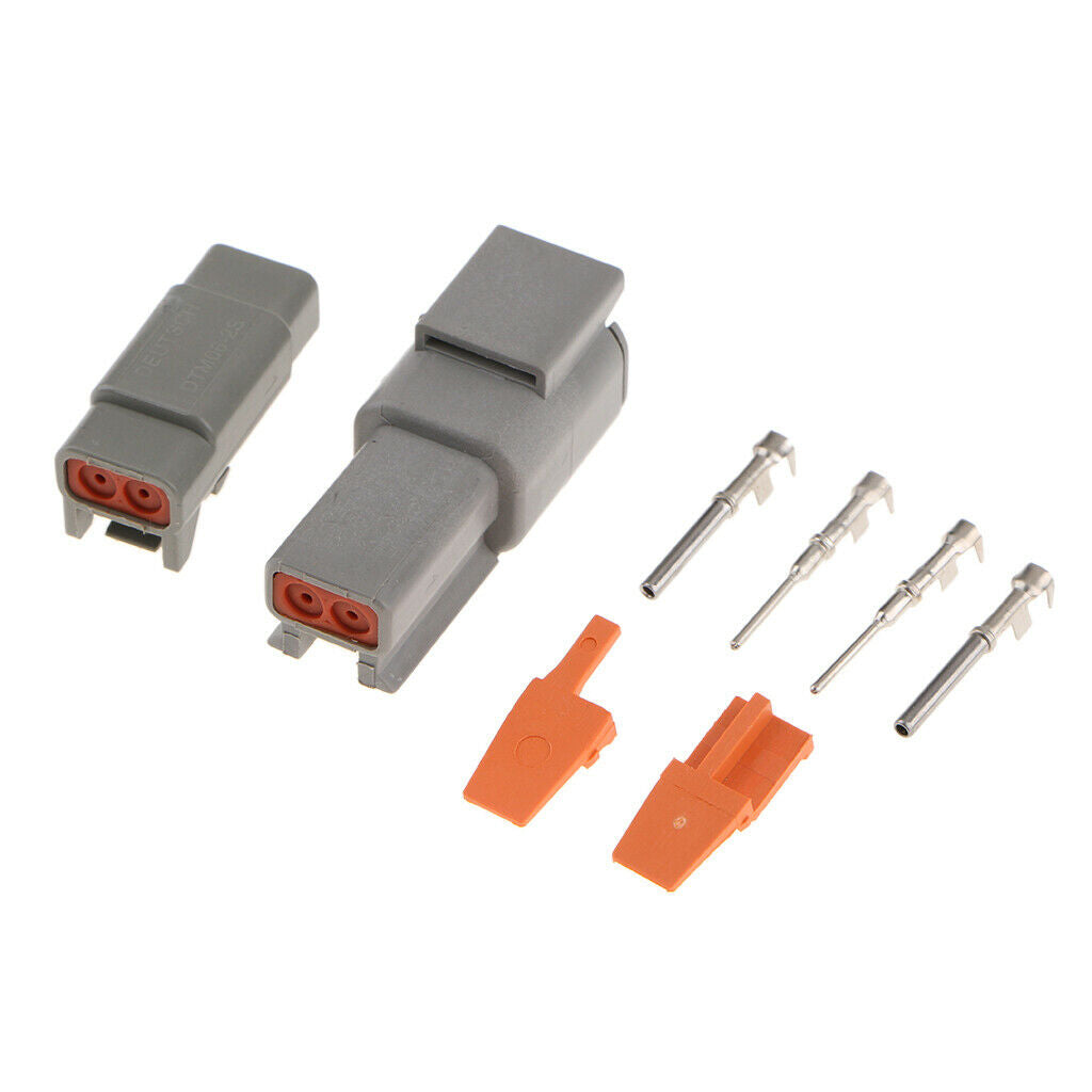 1 Set 20A Waterproof 2Pins Sealed Electrical Wire Connector Plug Terminals