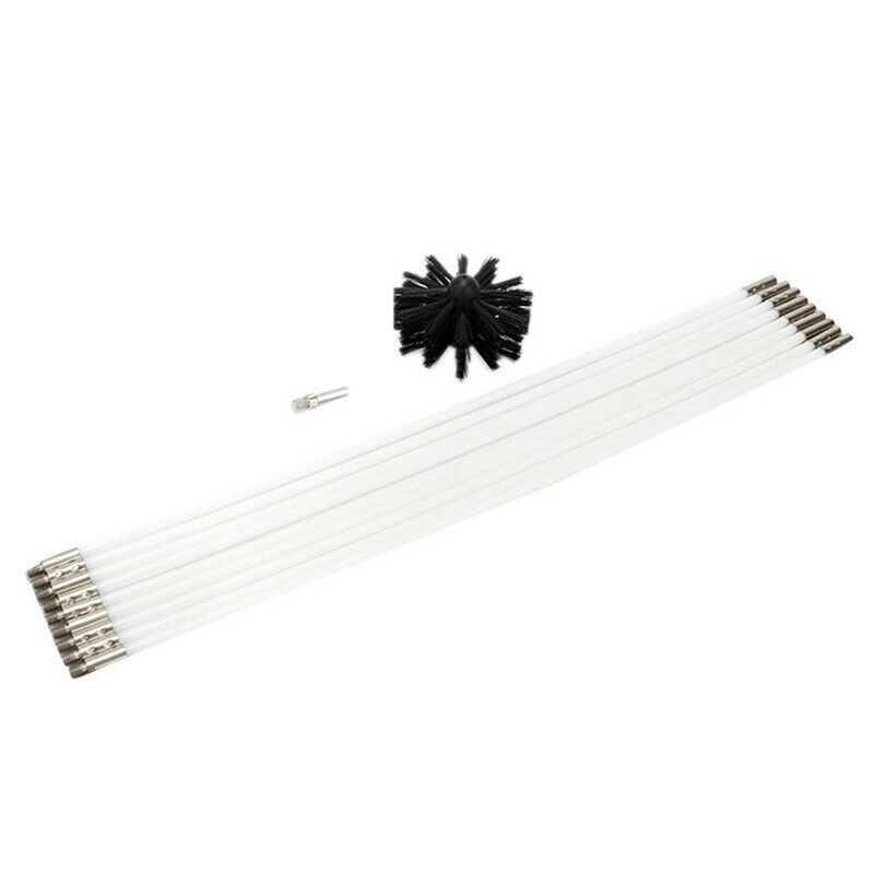 16-foot vent cleaning kit, pipe cleaning brush for fireplace chimney brush, syE9