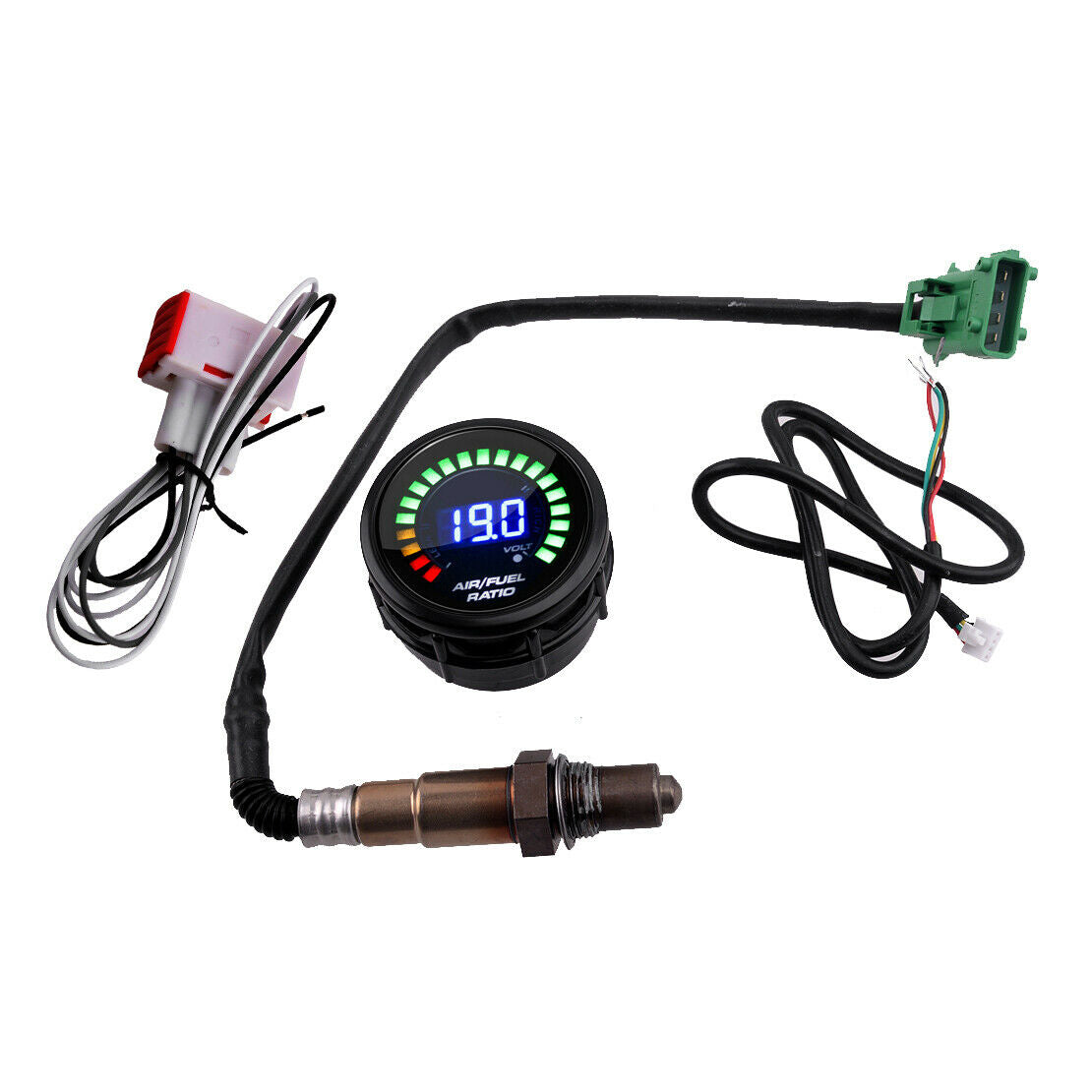 2" 52 MM LED Digital Narrowband Air Fuel Ratio Black Face Monitor Racing Gauge