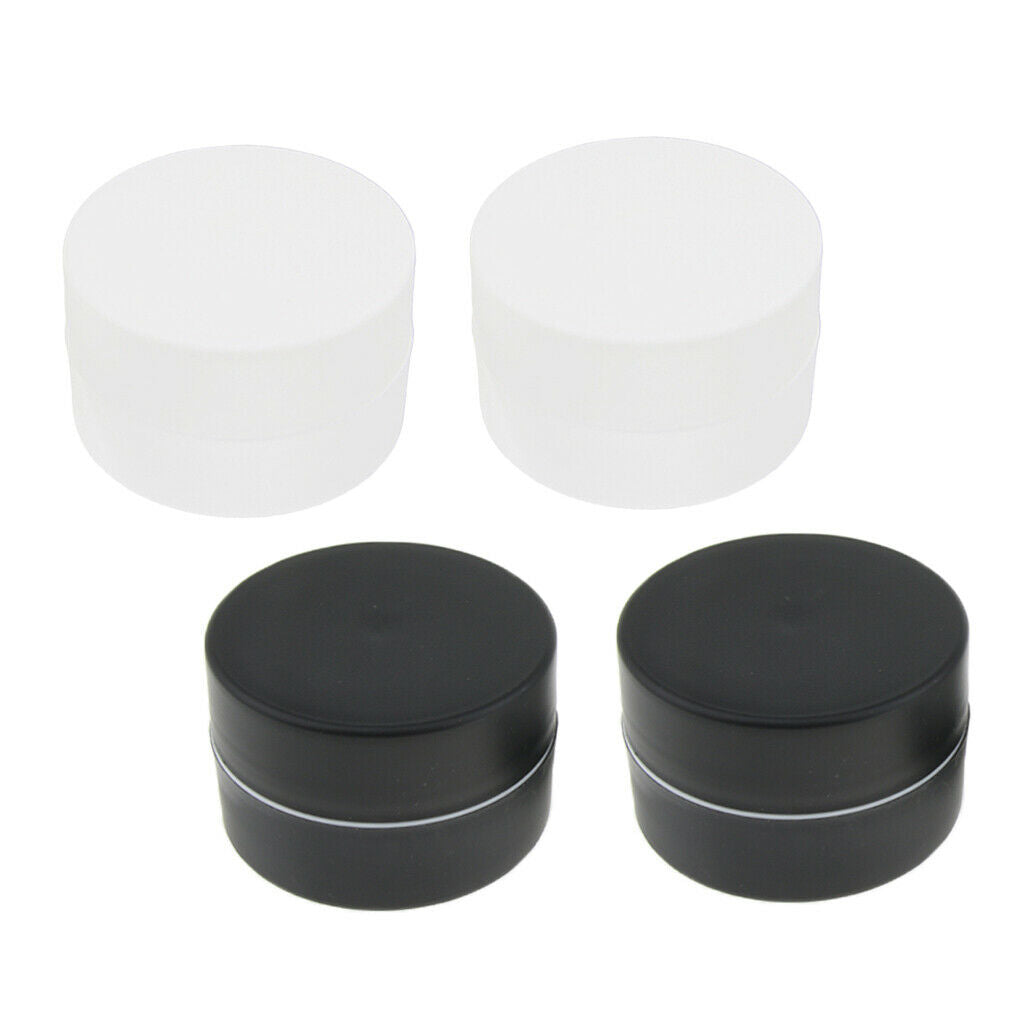 Pack of 4, PP Plastic Pot Jars, Refillable Cosmetic Containers, for Scrubs,