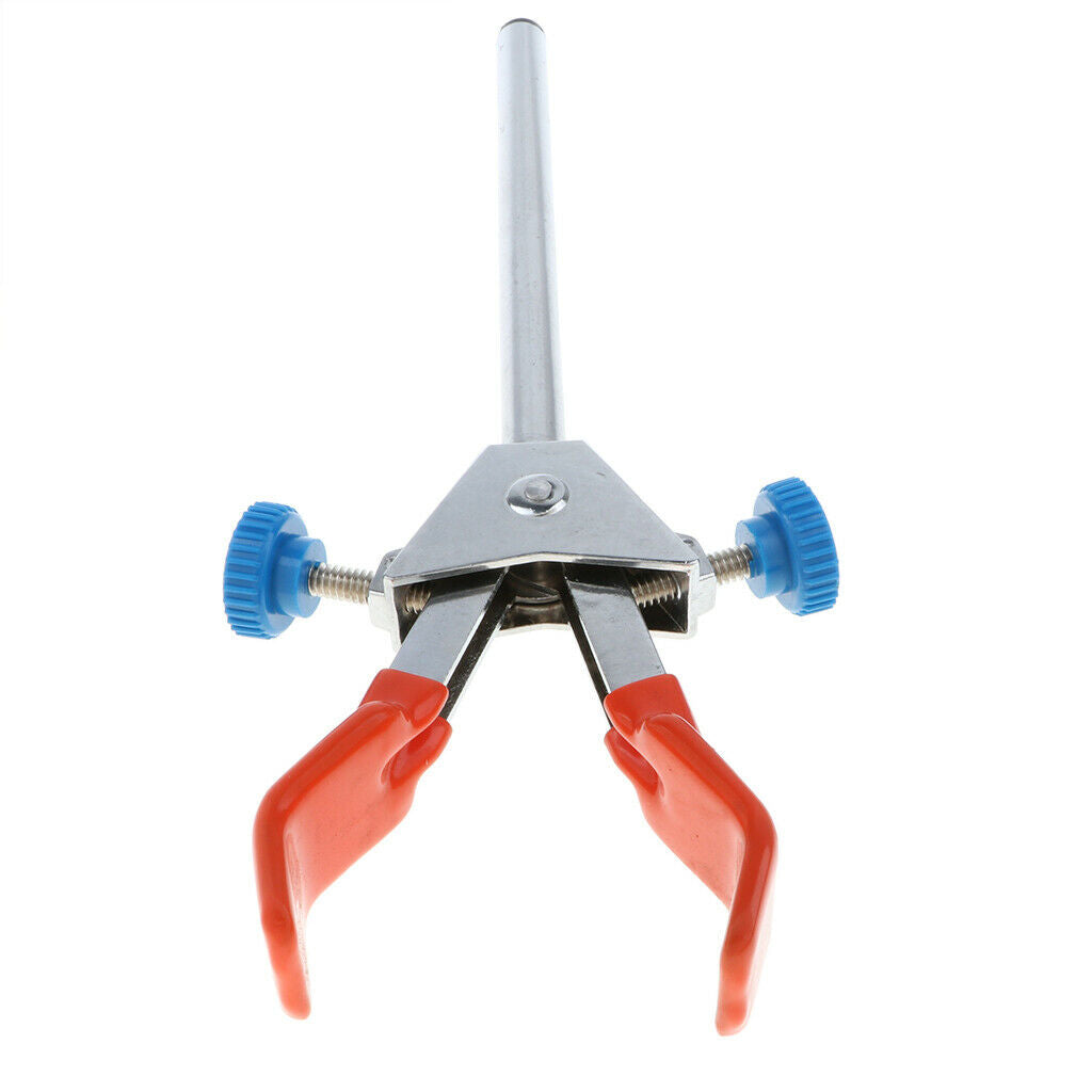 Clamp Double Adjustment Two Fingers Coated Fibers Non- Rubber Lab Supplies