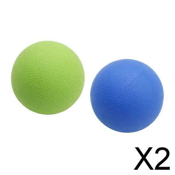 2X Deep Tissue Lacrosse Myofascial Massage Ball for Back Neck Blue Green