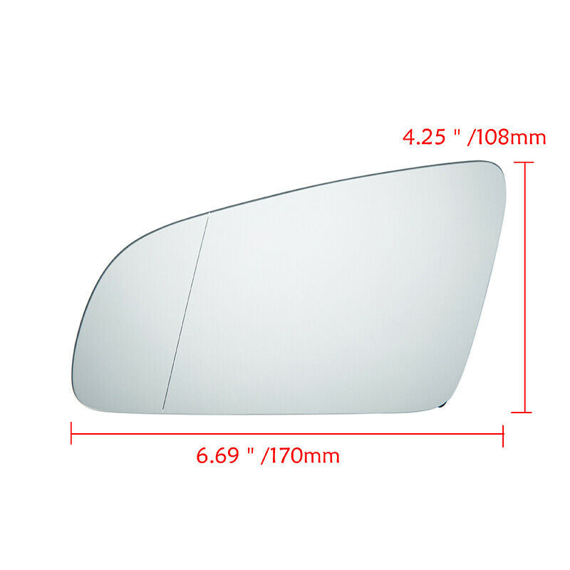 Front Driver Side Mirror Glass Heated For Audi A4 Sendan/Avant/S4/Cabrio 2001-08