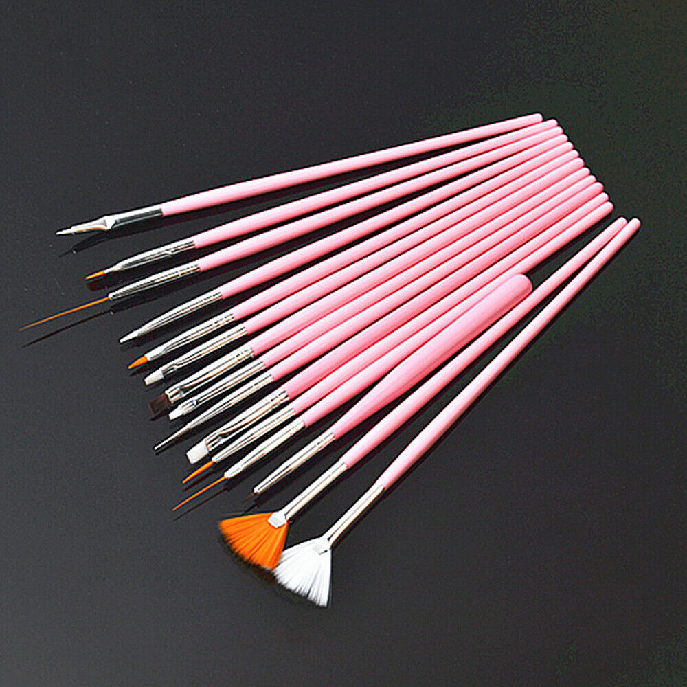 15x Nail Art Gel Design Pen Painting Polish Brush Dotting Drawing Liner Tool DIY