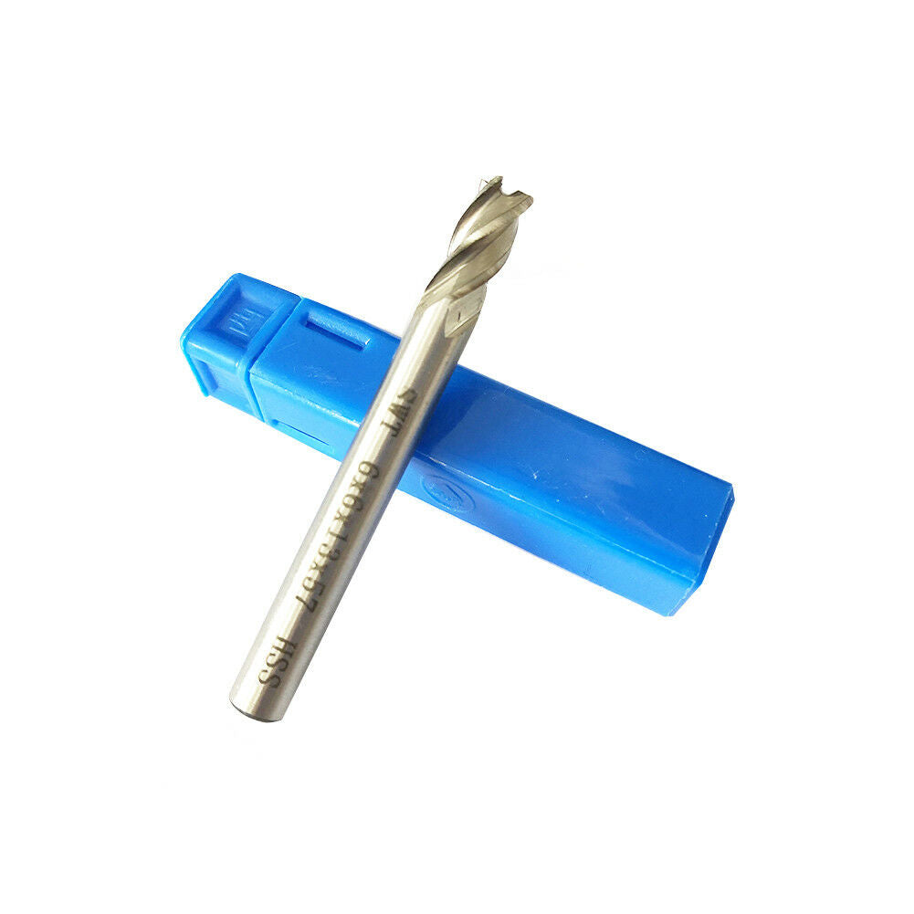 10Pcs/set 1.5-6mm HSS Straight Shank 4 Flute Cutter End Mill CNC Drill Bit Tool