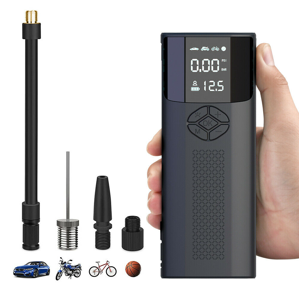 1x Smart Air Pump Portable Car Automatic Compressor Tire Inflator For Motorcycle