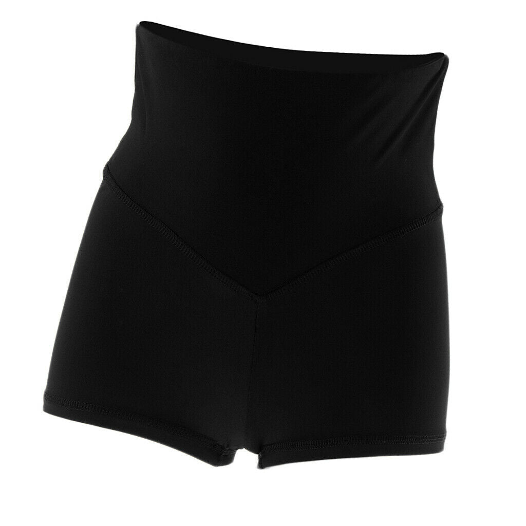 Women Stretch Gym Yoga Sport Shorts Dancing Running Skinny Hot Pants S Black