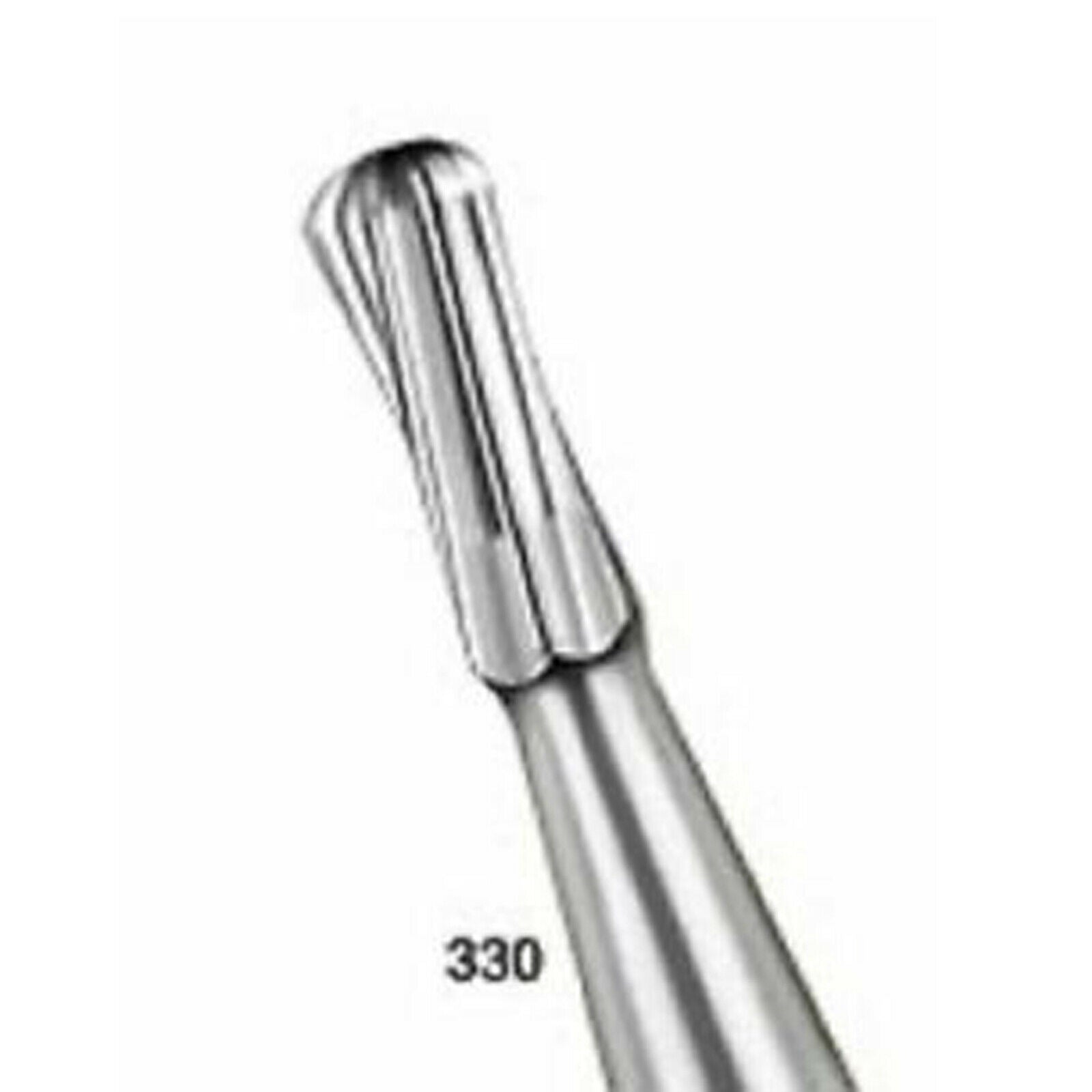 50PCS Dental Carbide Burs FG # 330 Pear-Shaped for High Speed Handpiece