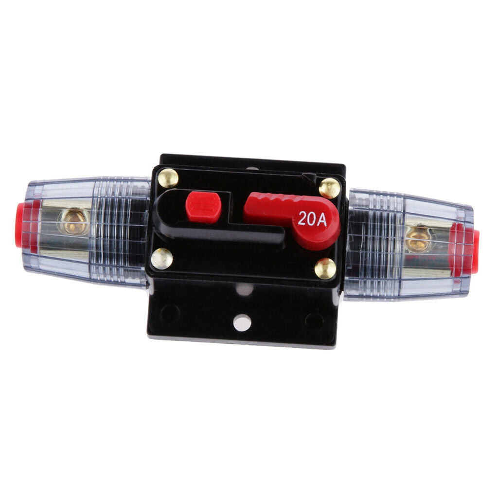 20A Manual Reset Car Auto Inline Circuit Breaker Platinum Terminal Block