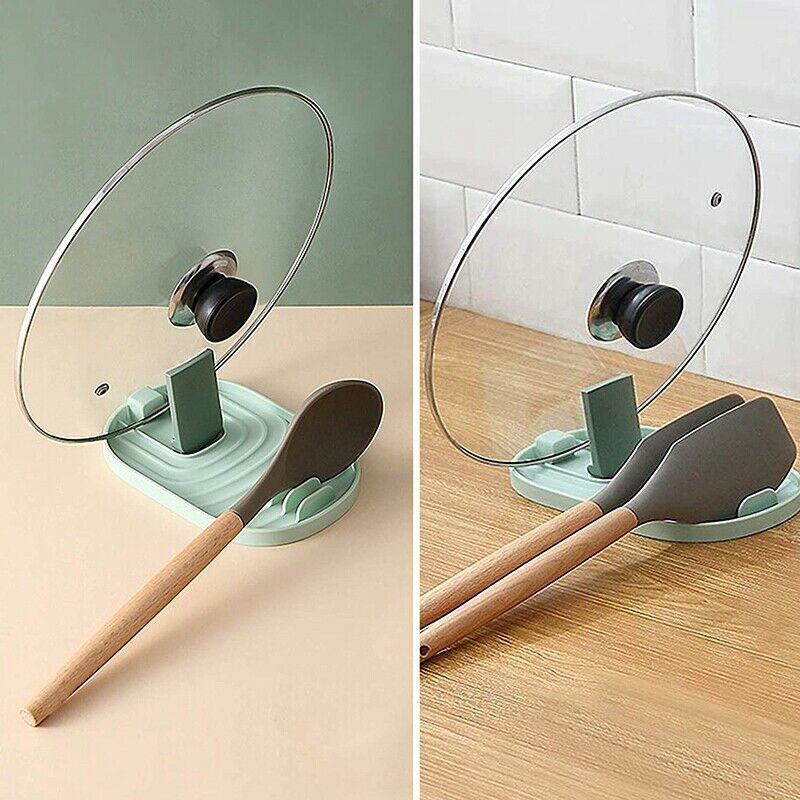 2 PCS Multifunction Spoon Rest and Pot Lid Holder, Foldable Organizer HousehU1A3