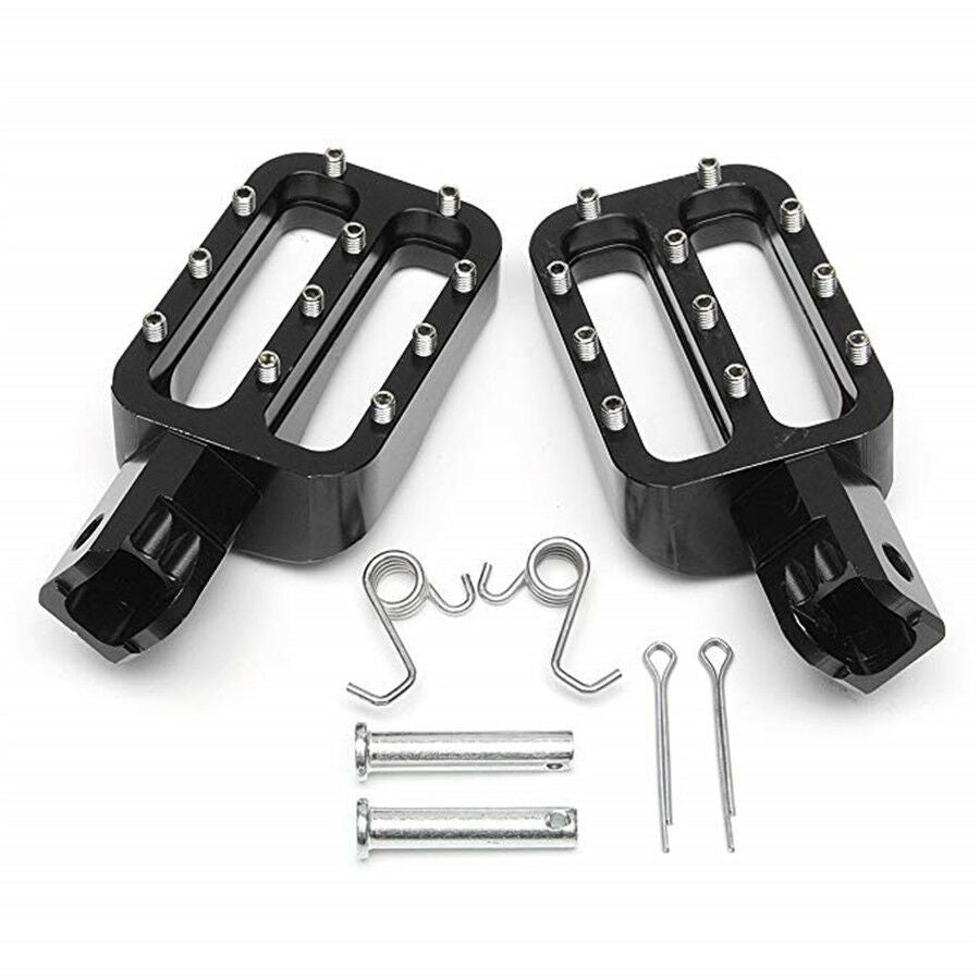 1 Pair Black CNC Aluminum Pit Bike Motorcycle Foot Pegs Footrests Footpegs