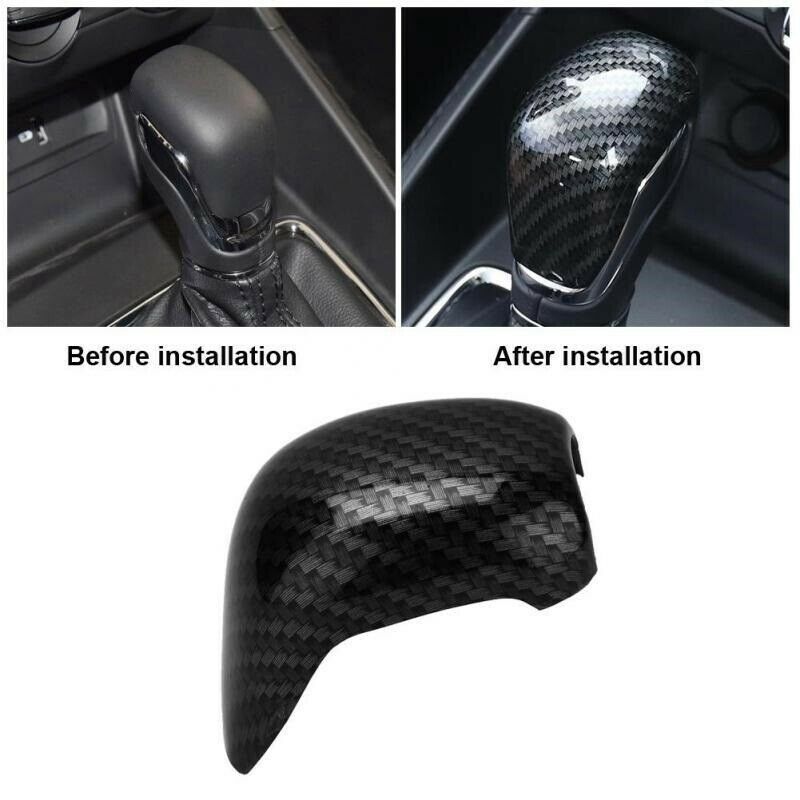 for MG ZS 2017 - 2020 EV MG6 Carbon Fiber ABS Gear Shift Knob Head Cover TriA9O6