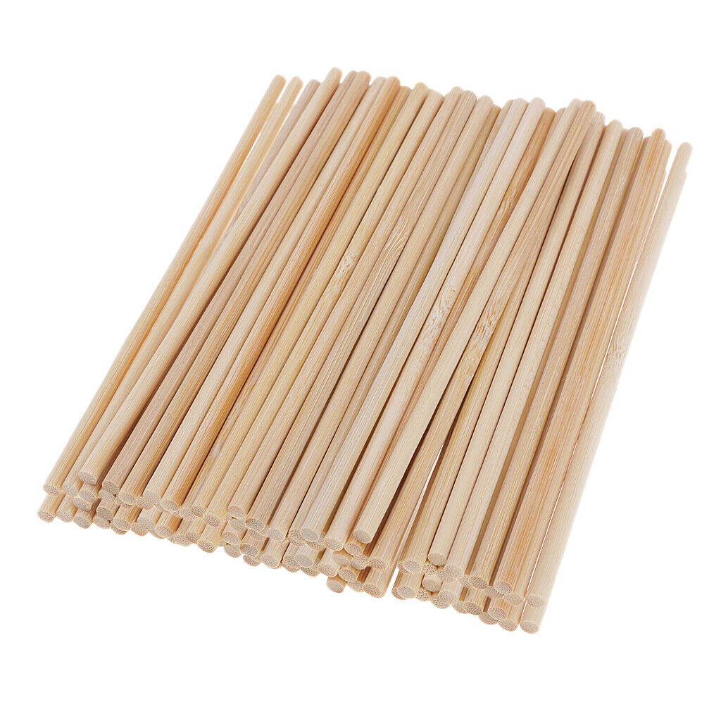 100 Pcs Round Natural Balsa Wood Sticks Dowel Rod for