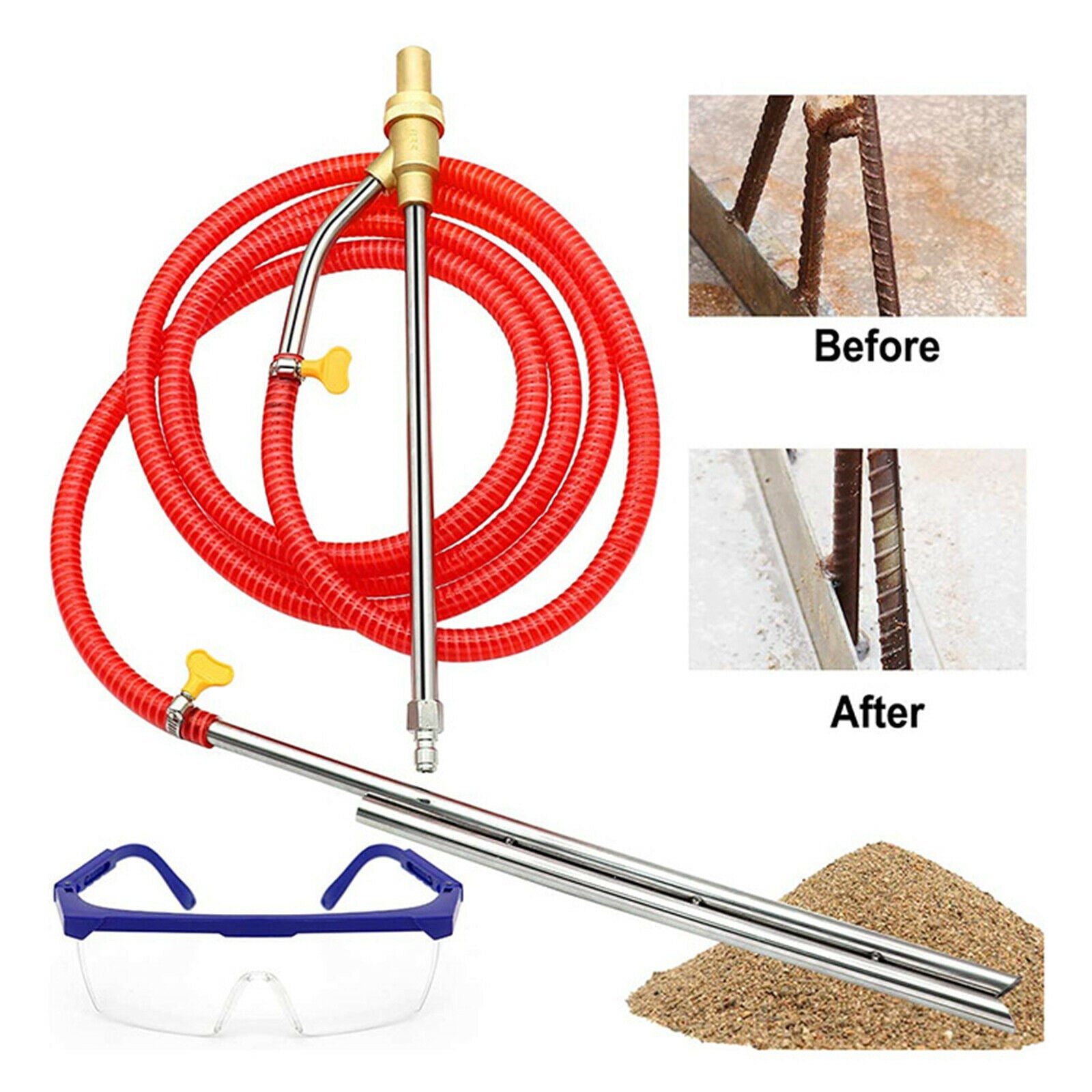 Universal Pressure Washer Sandblasting Kit Wet 1/4Inch Quick Disconnect