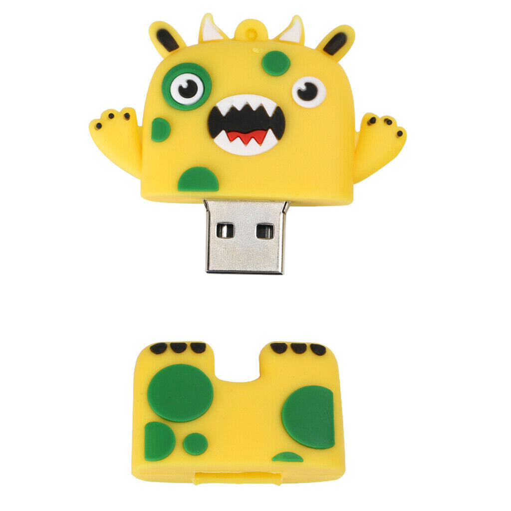 64GB USB 2.0 Flash Drive High Read Speed Memory Storage for Laptop Monster Shape