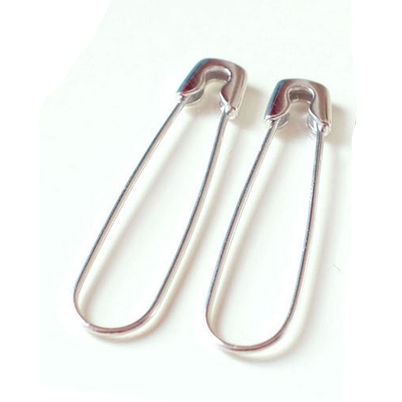 Stainless Steel Safety Pin Earrings Ear Studs Dangle Punk Gothic Piercing Charm