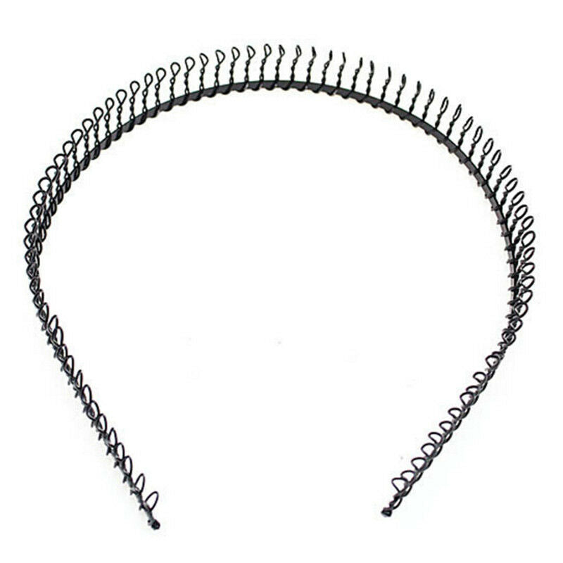 Practical Black Metal Teeth Comb Hairband Hair Hoop Headband For Woman Sexy BDAU