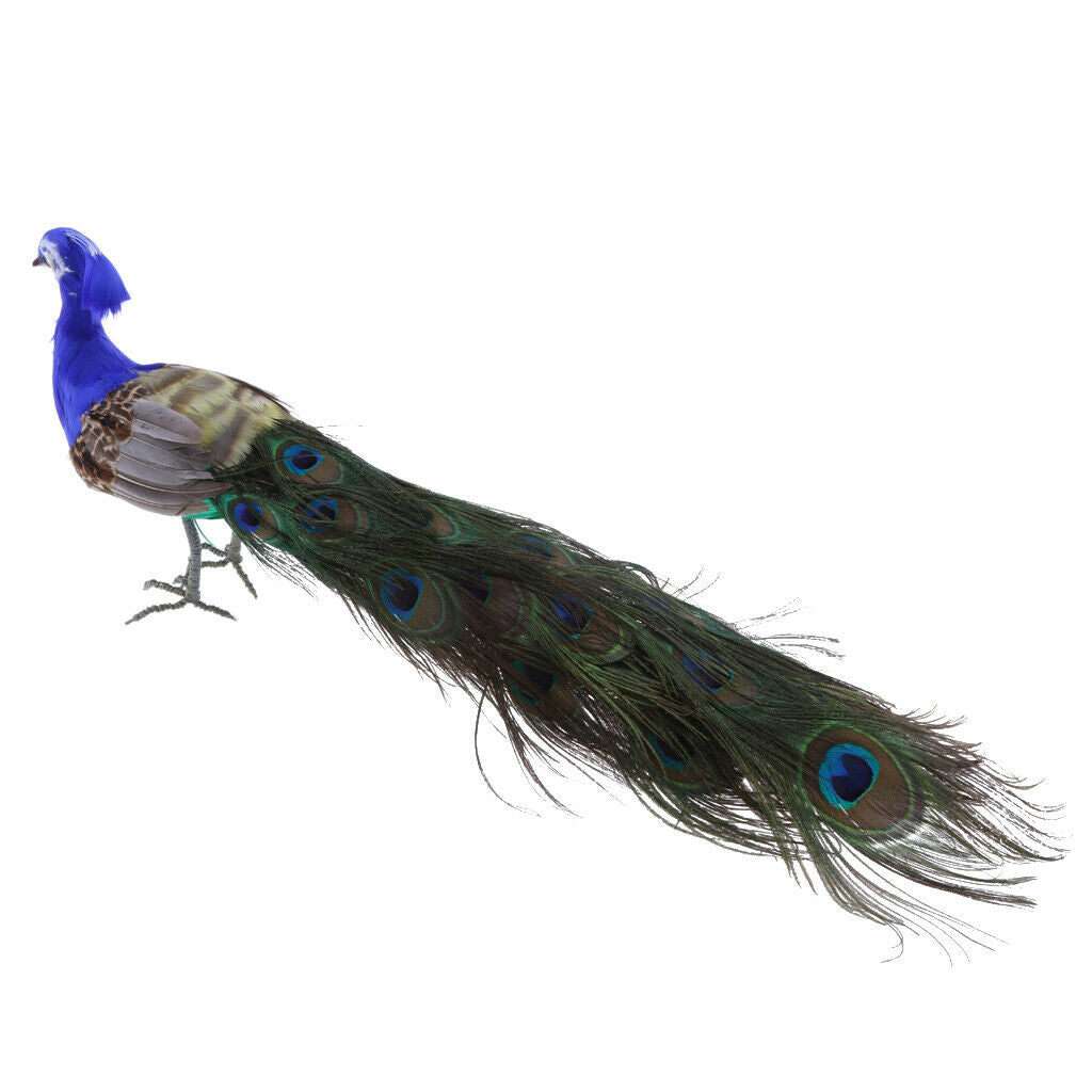 Artificial Colorful Luminous Peacock Birds Flowers Crafts Photo Party Wedding