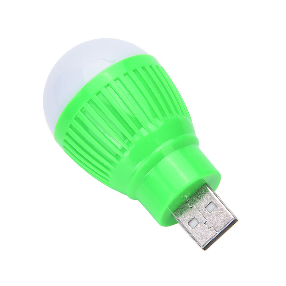 2x USB Mini LED Cool White Night Light Bulb for Portable Reading Flashlig.l8