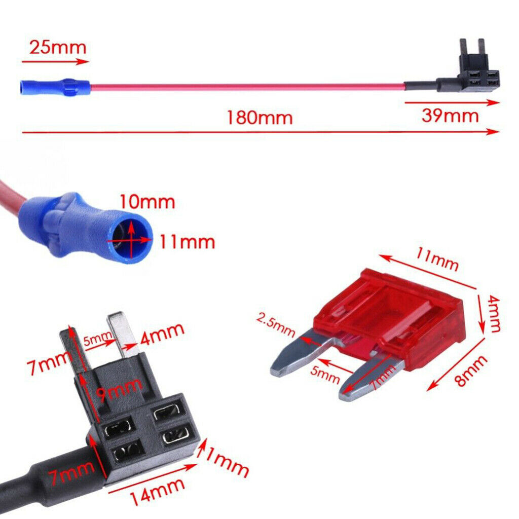 4x Add-a-circuit Circuit Fuse Adapter Mini Adapter ATM &  Fuse Puller 165mm